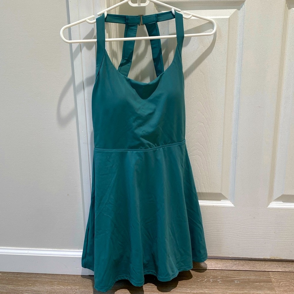 Halara Easy Peasy Dress Blue Spruce NWT